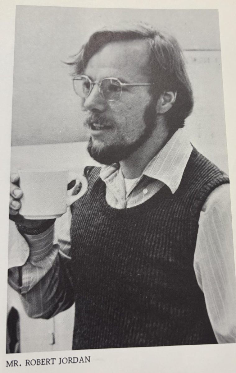 The Start of a Newspaper: Journalism teacher Mr. Jordan, 1974. Photo courtesy: Sophie Sinisgalli