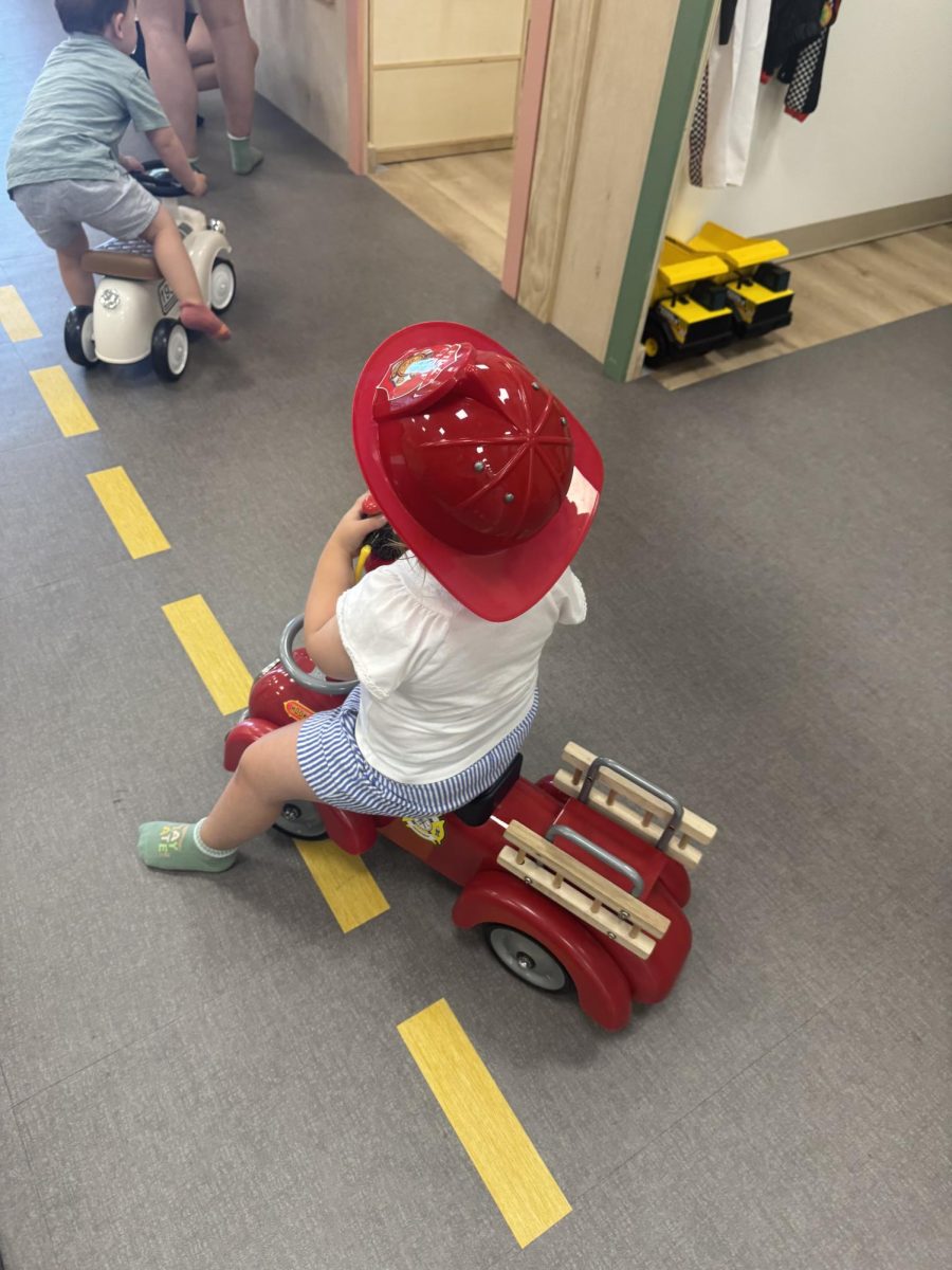 Small Hands, Big Adventures: Milfords' youngest firefighter takes her engine out on the road, August 15, 2025. Photo courtesy: Averi Ferris. 