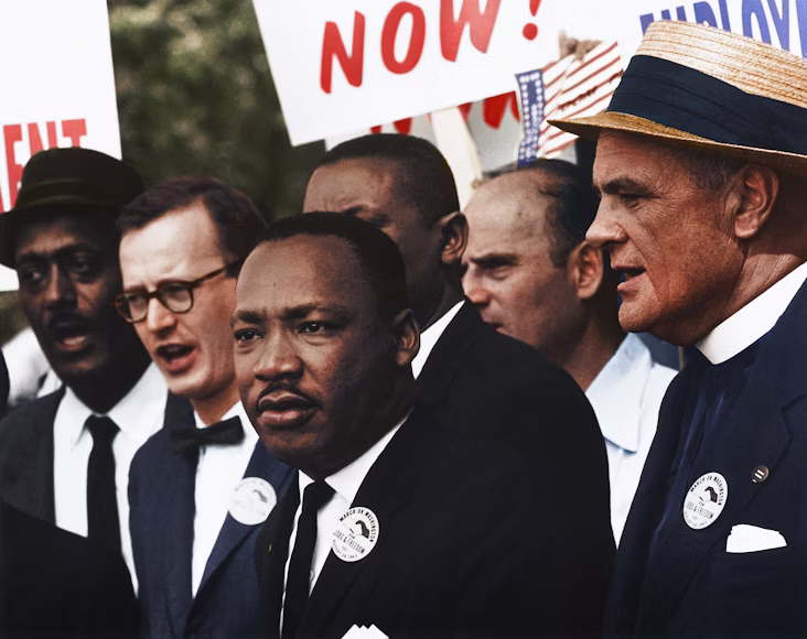 Civil Rights: King at the Civil Rights March, August 28, 1963. Photo courtesy: Rowland Scherman (Unseen Histories).