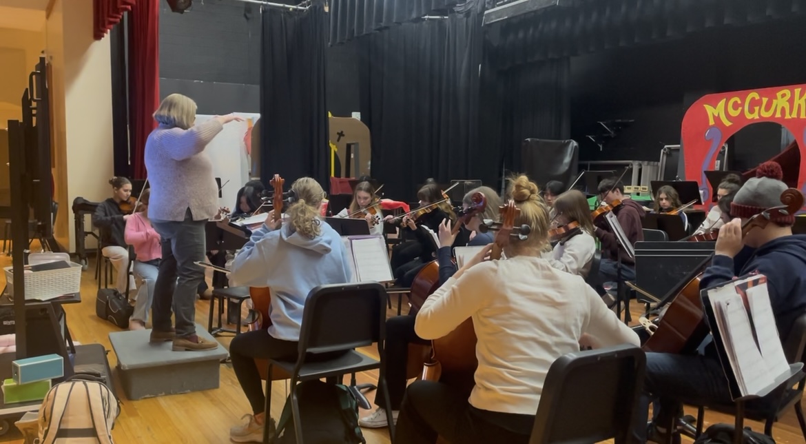 Leading the Music One Beat at a Time: Ms. Jessica Turner conducting Foran High School’s Orchestra, January 28, 2026. Photo courtesy: Anie Mnatsakanian.