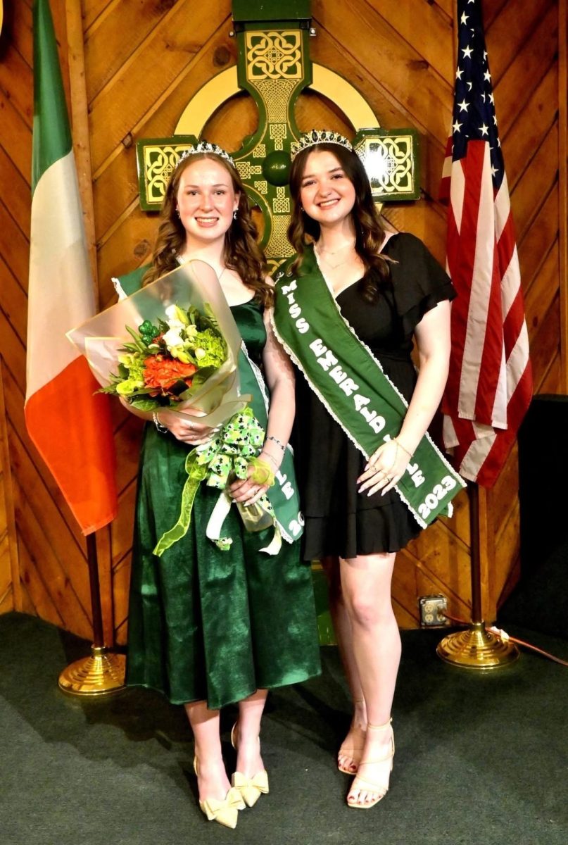 Miss Emerald Isle Receiving Her Award: Callie Morrison, winning Miss Emerald Isle, wearing a tiara and a sash to celebrate, March 1, 2026. Photo Courtesy: Sam Morrison