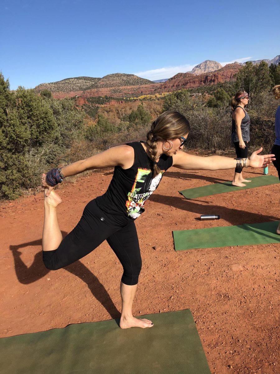 Peace and Wellness: Rachel Pangu practicing yoga,  August 23, 2025. Photo courtesy: Jake Linley.